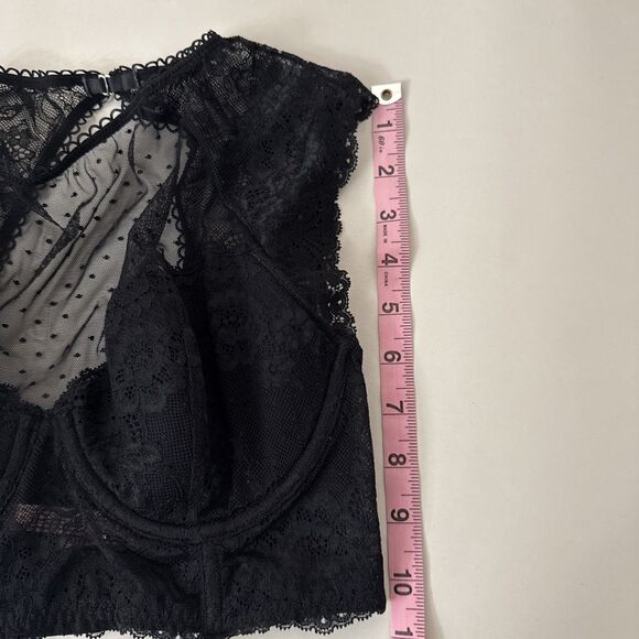 Dobreva Sexy Lace Mesh Corset Bra Black Size 34D - Picture 16 of 16